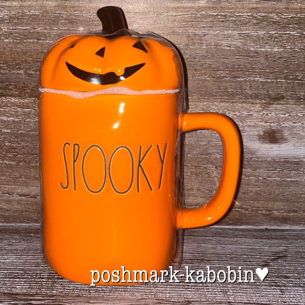 Rae Dunn Pumpkin Mug Topper Spooky